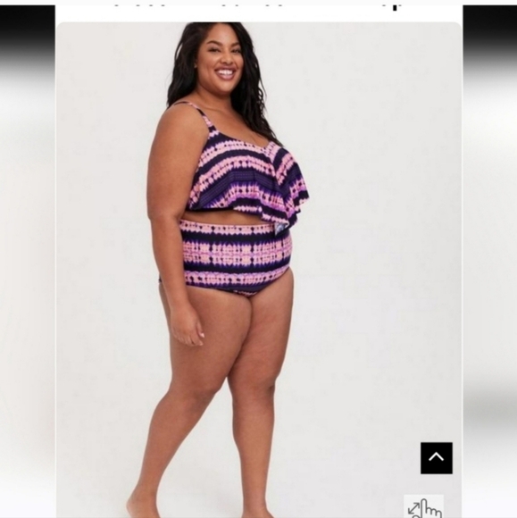 Nwot Torrid tie dye bikini set 2 bottom 3top - Picture 2 of 6